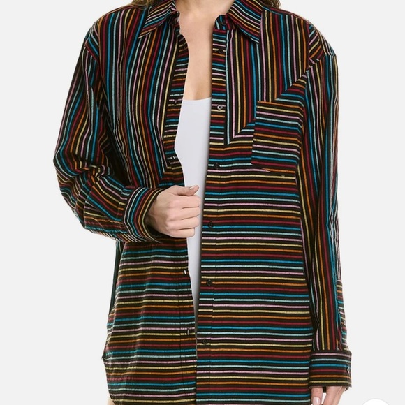 SOLID & STRIPED small blackout rainbow tunic coverup - Picture 2 of 5